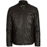 Bugatti - Gewatteerd Leren Jack - Zwart - Heren