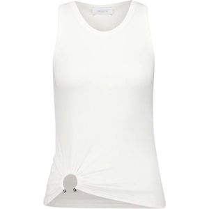 Rabanne, Dames, Tops, Wit, Maat: M Katoen,