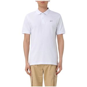 Sun68, Heren, Tops, Wit, Maat: M Katoen,