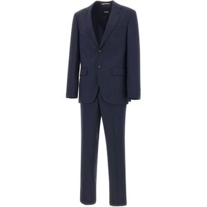 Hugo, Heren, Pakken, Blauw, Maat: 4XL Tweed,