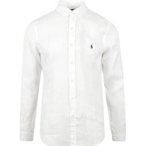 Polo Ralph Lauren, Heren, Overhemden, Wit, Maat: XL Linnen,
