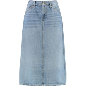 Re/Done, Dames, Rokken, Blauw, Maat: W27 Denim,