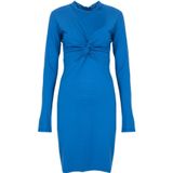 Silvian Heach - Elegante Midi Jurk - Blauw - Dames - Leer