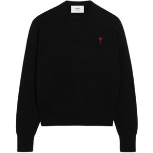 Ami Paris, Heren, Truien, Zwart, Maat: L Wol,