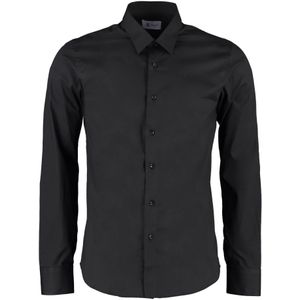 THE (Alphabet), Heren, Overhemden, Zwart, Maat: 4XL Katoen,