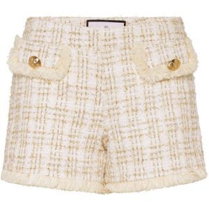 Philipp Plein, Dames, Korte broeken, Geel, Maat: XS Tweed,