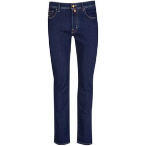 Jacob Cohën, Heren, Jeans, Blauw, Maat: W30 Suède,