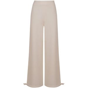 Max Mara, Dames, Broeken, Wit, Maat: S Wol,
