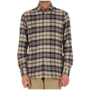 Borriello Napoli, Heren, Overhemden, Veelkleurig, Maat: L Flanel,