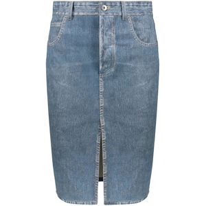 Bottega Veneta, Dames, Rokken, Blauw, Maat: XS Denim,