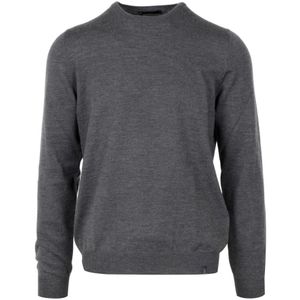 Fay, Heren, Truien, Grijs, Maat: 3XL Wol,