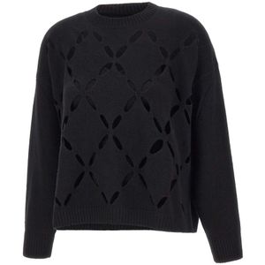 Liu Jo - Oversized - Wollen Pullover - Zuivere Lanawol - Gaatjesmotief
