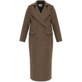 Gestuz - Gzzinka Long - Lange Jas - Bruin - Wol