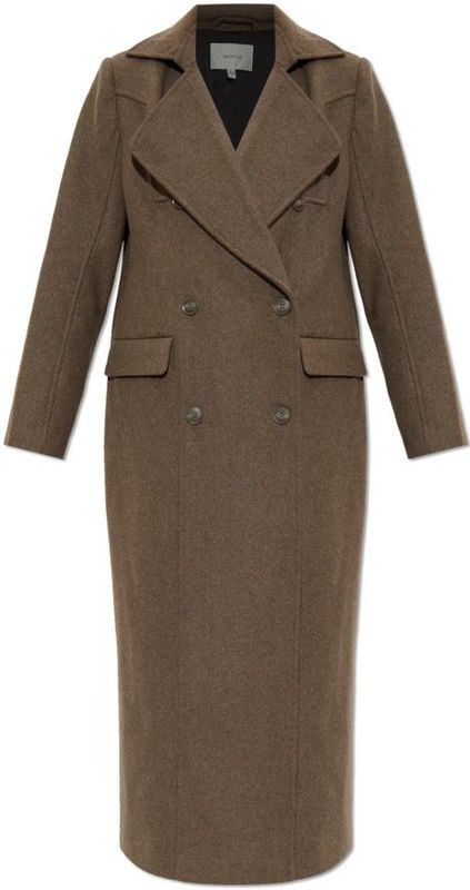 Gestuz - Gzzinka Long - Lange Jas - Bruin - Wol