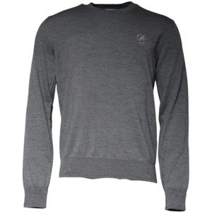 Dolce & Gabbana - Vesten - Grijs - Trui met Ronde Hals