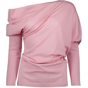 Moschino, Dames, Truien, Roze, Maat: S Wol,