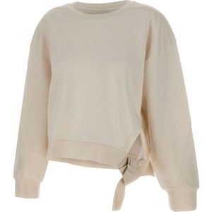 Hugo, Dames, Sweatshirts & Hoodies, Beige, Maat: M Katoen,