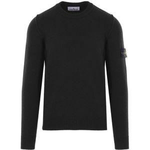 Stone Island, Heren, Truien, Zwart, Maat: XS