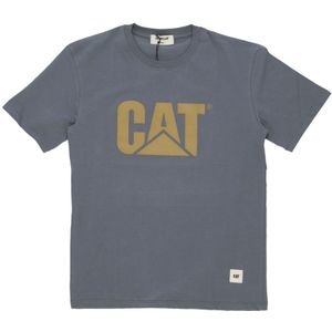 Cat, Heren, Tops, Grijs, Maat: L Katoen,