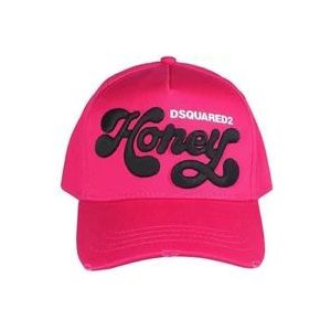 Dsquared2 Stijlvolle Hoed , Pink , unisex , Maat: ONE Size
