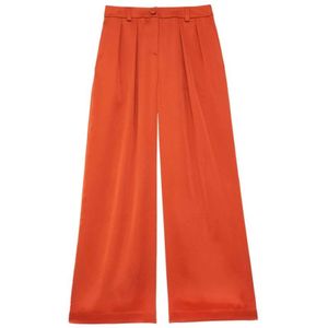 Ines de la Fressange Paris, Dames, Broeken, Oranje, Maat: S Leer,