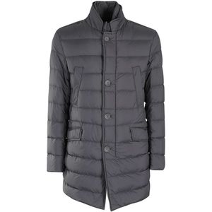 Herno, Heren, Mantels, Grijs, Maat: 2XL Leer,