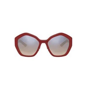 Prada Prachtige Zonnebril voor Dames - SPR 08X 539-716 , Red , Dames , Maat: 55 MM