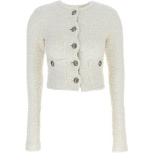 Balenciaga, Dames, Truien, Wit, Maat: L Katoen,