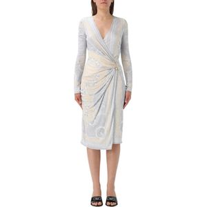 Versace, Dames, Jurken, Beige, Maat: XS Zijde,