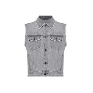 Versace Denim vest , Gray , Heren , Maat: M