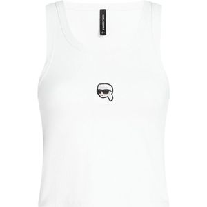 Karl Lagerfeld - A2W45008 - T-shirt - Wit - Mouwloos - Biologisch Katoen - Duurzaam