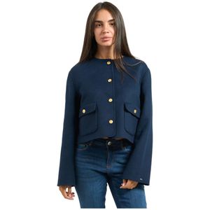 Tussenjassen - Dark Night Navy - Regular Fit - Lange Mouwen - Knoopsluiting