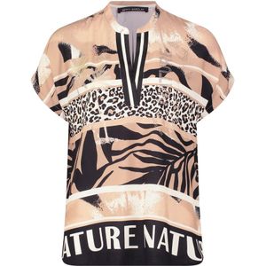 Betty Barclay - Lange Blouse - Beige - Dierenprint