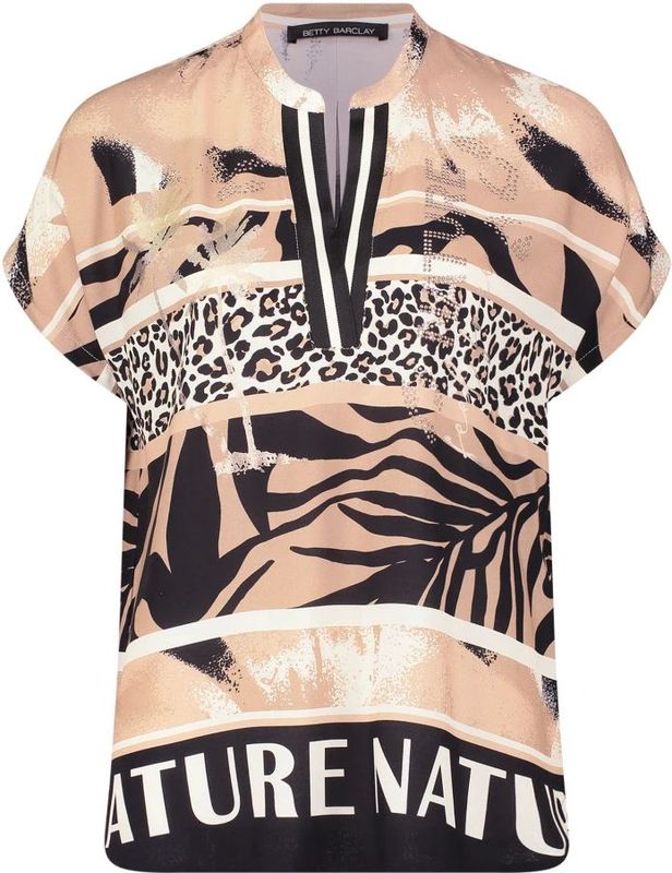 Betty Barclay - Lange Blouse - Beige - Dierenprint