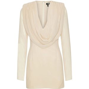Rotate Birger Christensen, Dames, Jurken, Beige, Maat: S Poliester,