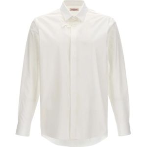 Valentino Garavani, Heren, Overhemden, Wit, Maat: M Katoen,