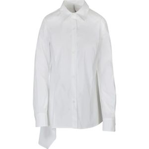Liviana Conti, Dames, Blouses & Shirts, Wit, Maat: S Katoen,