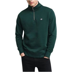 Gant, Heren, Sweatshirts & Hoodies, Groen, Maat: L Katoen,