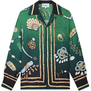 Casablanca, Heren, Overhemden, Veelkleurig, Maat: M Zijde,