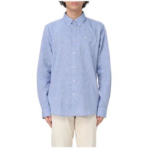 Barbour, Heren, Overhemden, Blauw, Maat: S Katoen,