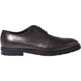 Baldinini - Dark Brown Leather - Heren Schoenen - Bruin - Veterschoenen