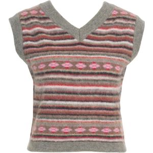 Solotre, Dames, Truien, Veelkleurig, Maat: M Katoen,