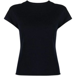 Vince, Dames, Tops, Blauw, Maat: L Wol,