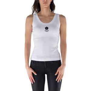 Kenzo, Dames, Tops, Wit, Maat: S Katoen,