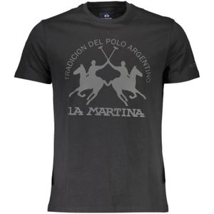 La Martina - Polo Player Graphic Tee - T-shirt - Zwart - Korte Mouwen