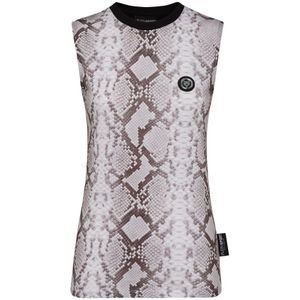 Plein Sport, Dames, Tops, Grijs, Maat: S Katoen,