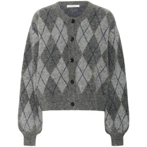 Gestuz - Gzsasi Cardigan Strik - Grijs - Dames - Nylon