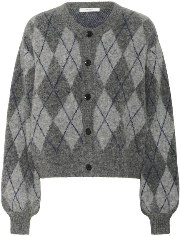 Gestuz - Gzsasi Cardigan Strik - Grijs - Dames - Nylon