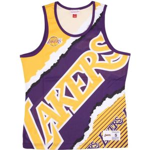 Mitchell & Ness - NBA Jumbotron Basketball Tank Top - Geel - Heren - Polyester