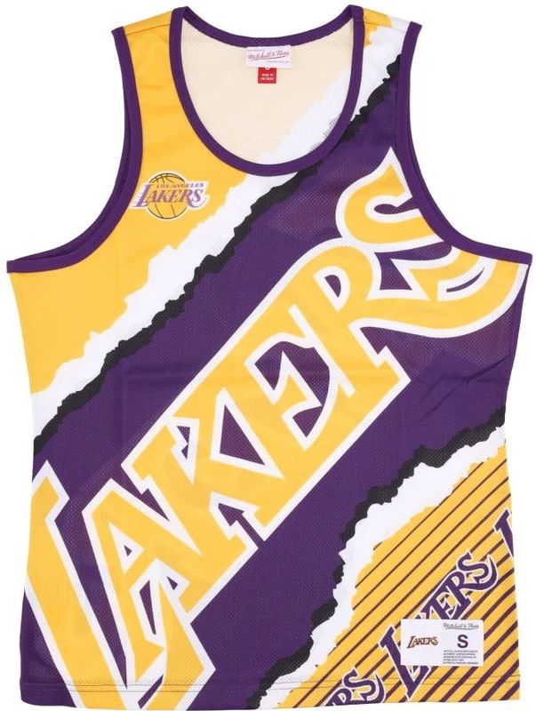 Mitchell & Ness - NBA Jumbotron Basketball Tank Top - Geel - Heren - Polyester